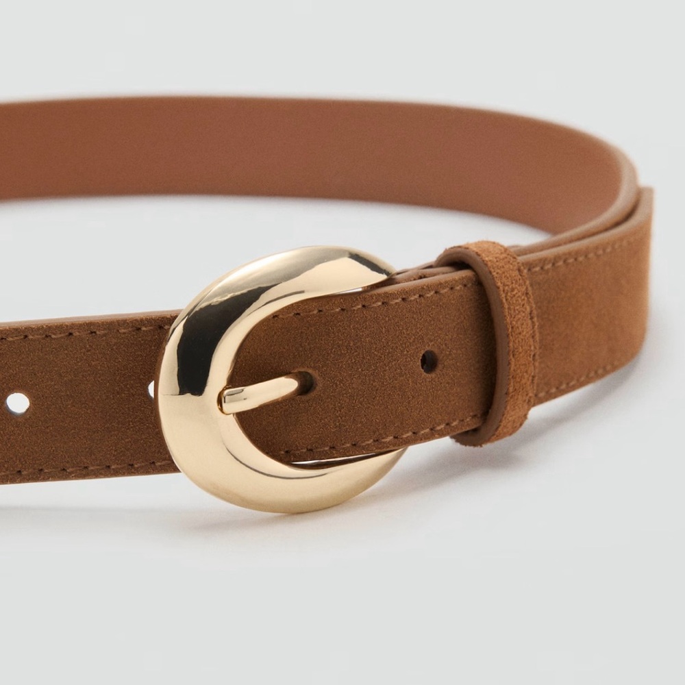 MANGO brown suede belt - Picture 4 of 5